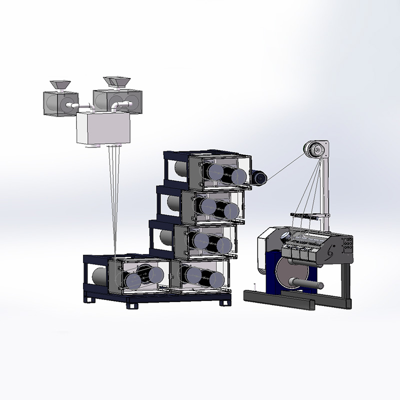 Industriell spinning produksjonslinje med PET, PA, PP eller annet råmateriale