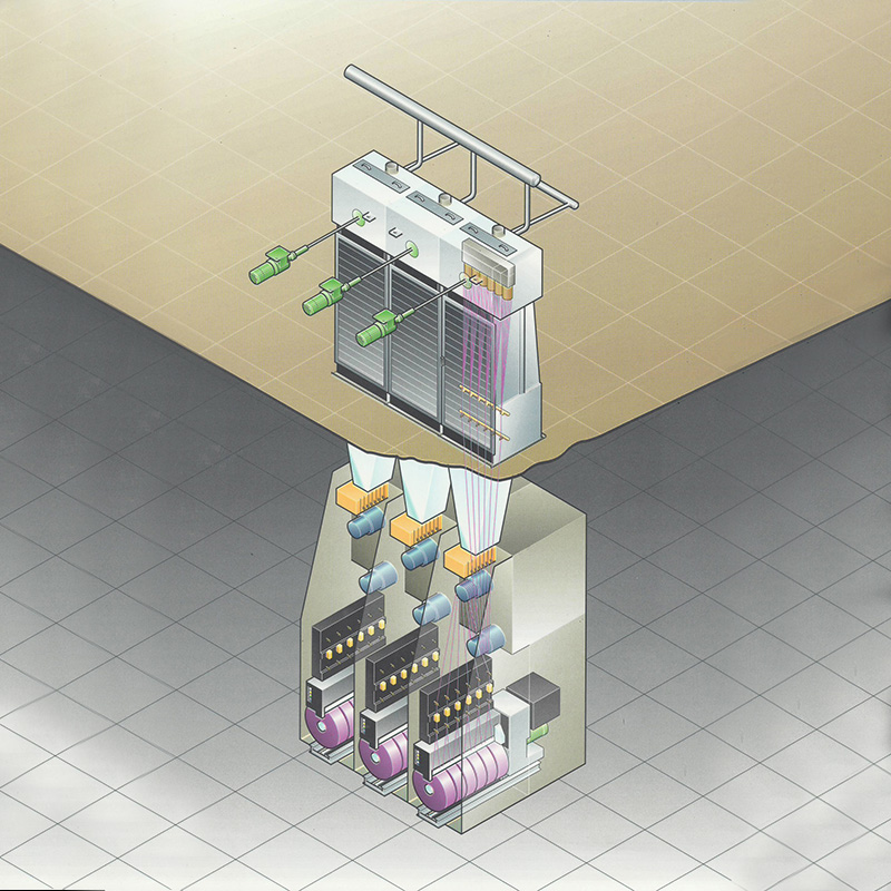 POY spinning produksjonslinje med PET, PA, PP eller annet råmateriale